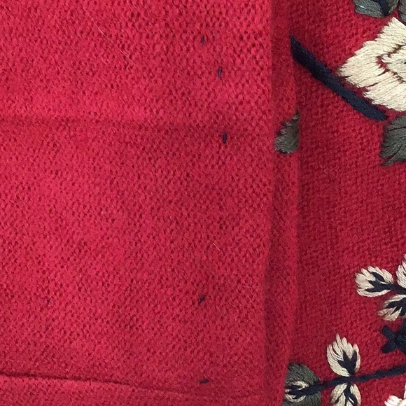 Victor Costa red embroidered zip front jacket S - Picture 11 of 11